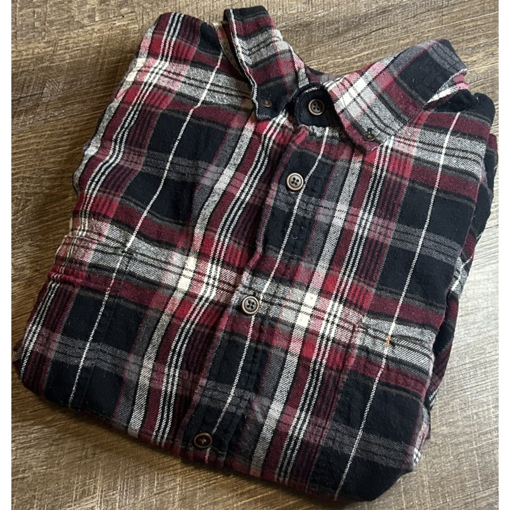 Northwest Territory Men's 3XL Red Plaid Flannel Long Sleeve Button-Up